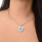 To My Daughter Love Mom - Heart Pendant Necklace