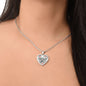 To My Daughter Love Mom - Heart Pendant Necklace