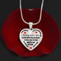 To My Daughter Love Mom - Heart Pendant Necklace