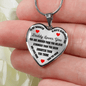 To My Daughter Love Dad - Heart Pendant Necklace
