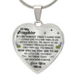 To My Daughter Love Mom - Heart Pendant Necklace