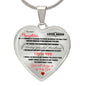 To My Daughter Love Mom - Heart Pendant Necklace