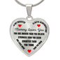 To My Daughter Love Mom - Heart Pendant Necklace