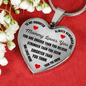 To My Daughter Love Mom - Heart Pendant Necklace