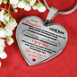 To My Daughter Love Dad - Heart Pendant Necklace