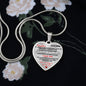 To My Daughter Love Mom - Heart Pendant Necklace