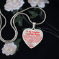 To My Daughter Love Mom - Heart Pendant Necklace