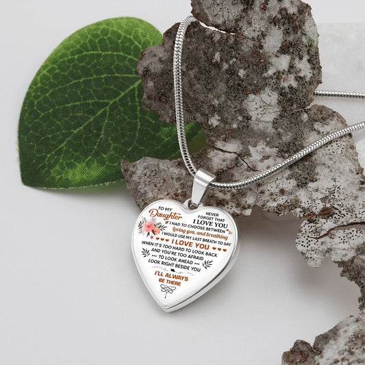 To My Daughter - Heart Pendant Necklace
