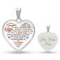 To My Daughter - Heart Pendant Necklace