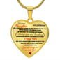 To Our Daughter Love Mom & Dad - Heart Pendant Necklace