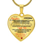 To My Daughter Love Mom - Heart Pendant Necklace