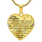 To My Daughter Love Mom - Heart Pendant Necklace