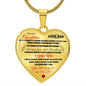 To My Daughter Love Dad - Heart Pendant Necklace