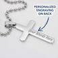 To My Grandfather-Personalized Cross Necklace