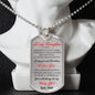 To My Daughter Love Dad - Dog Tag Necklace
