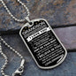 To My Grandson Dog Tag Necklace Love Grandma