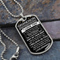 To My Grandson Dog Tag Necklace Love Grandpa