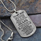 To My Son Dog Tag - Love Mom