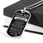 To My Son Dog Tag Necklace Love Mom