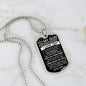 To My Son Dog Tag Necklace Love Dad