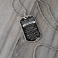 To My Son Dog Tag Necklace Love Mom