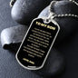 To My Son Dog Tag - Love Dad