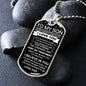 To My Son Dog Tag Love Dad
