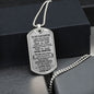 To My Daughter Dog Tag - Love Mom