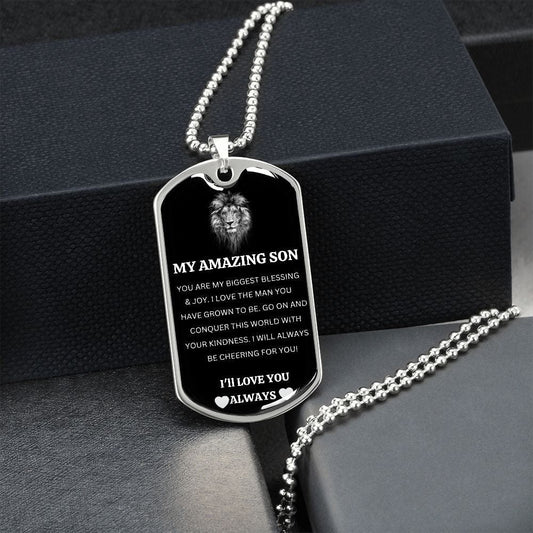 To My Son Dog Tag
