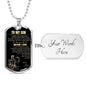 To My Son Dog Tag - Love Dad