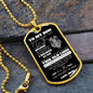 TO MY SON DOG TAG - LOVE MOM