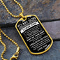 To My Son Dog Tag Love Dad