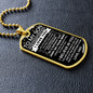 To My Son Dog Tag Love Dad