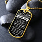 To My Son Dog Tag Love Dad