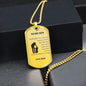 To My Son Love Mom- DogTag