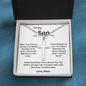 To My Son Love Mom - Stainless Cross Necklace