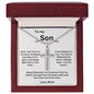 To My Son Love Mom - Stainless Cross Necklace
