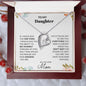 To My Daughter Love Mom - Forever Love Necklace