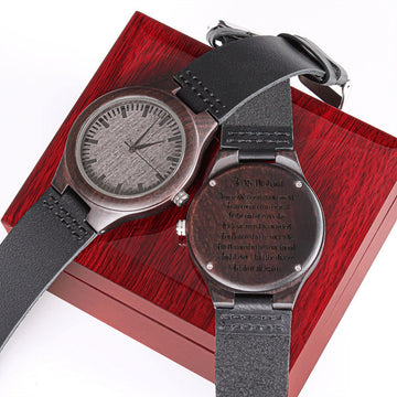 To My Husband - Engraved Wooden Watch