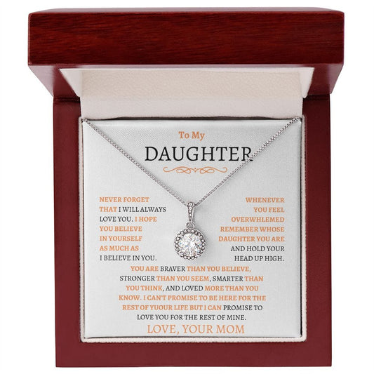 To My Daughter Love Mom - Eternal Hope Necklace
