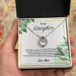 To My Daughter Lucky in Love Necklace - Love Mom