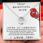 To My Beautiful Wife - Lucky In Love Necklace