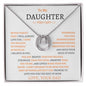 To My Daughter Love Dad- Lucky in Love Necklace