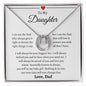 To My Daughter Love Dad- Lucky in Love Necklace