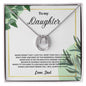 To My Daughter Lucky in Love Necklace - Love Dad