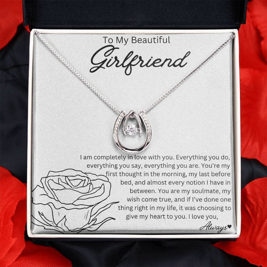 To My Beautiful Girlfriend - Lucky in Love Necklace