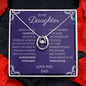 To My Daughter Love Dad - Lucky in Love Necklace