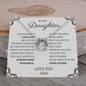 To My Daughter Love Dad- Lucky in Love Necklace