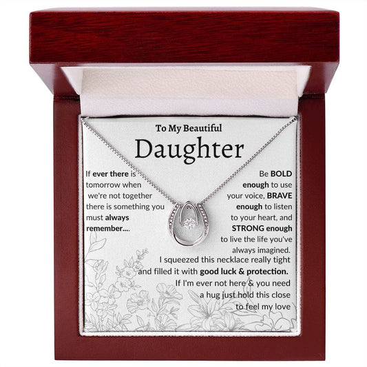 To My Beautiful Daughter Lucky in Love Necklace