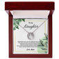 To My Daughter Lucky in Love Necklace - Love Mom